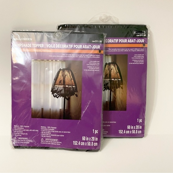 Halloween Lampshade Topper Lot of 2 Decor - Picture 9 of 14